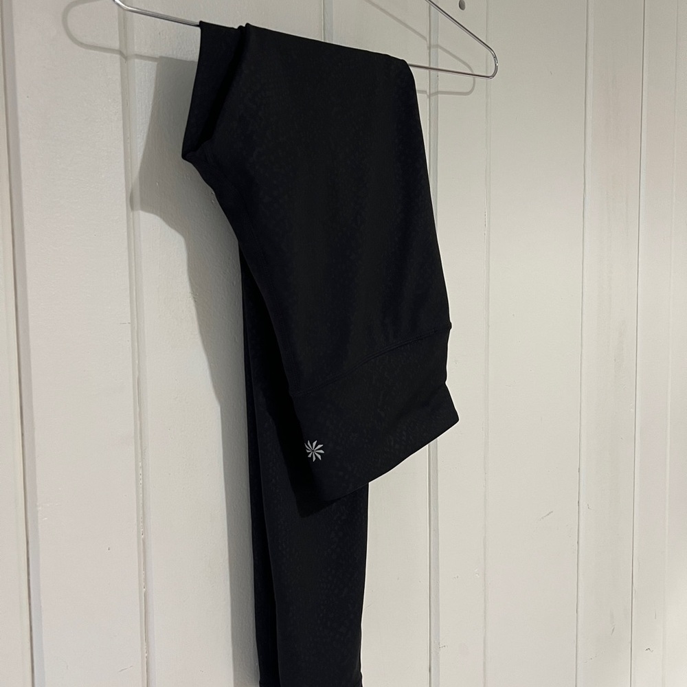 Athleta High Rise Black Serpent Snake Skin Chaturanga Leggings, Size S - Picture 7 of 8